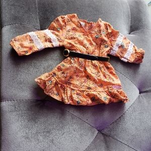 American Girl Evette's meet floral dress and belt for 18" doll